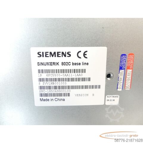 Komponenta Siemens SINUMERIK 802C 6FC5500-0AA11-1AA0 Bedientafel Version B SNZVV1HB001003