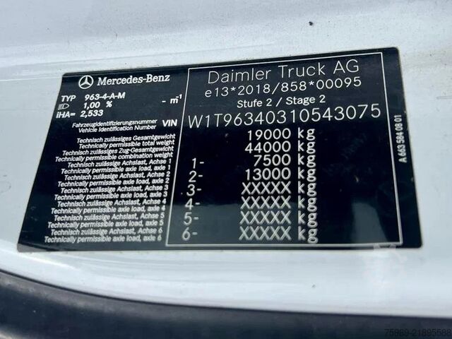 Standard-SZM Mercedes-Benz Actros 1851 Bj 30-12-2021   vin: W1T96340310543...
