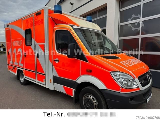 Camión de bomberos MERCEDES-BENZ Sprinter 516 CDI RTW Fahrtec Stryker Trage+Stuhl