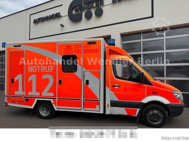 Camión de bomberos MERCEDES-BENZ Sprinter 516 CDI RTW Fahrtec Stryker Trage+Stuhl