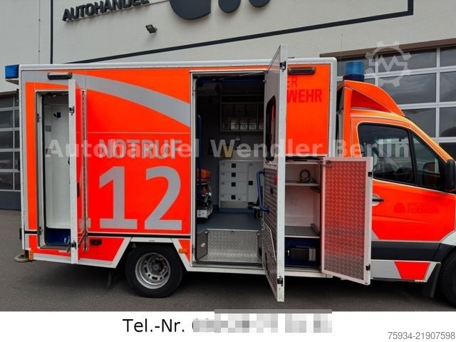 Camión de bomberos MERCEDES-BENZ Sprinter 516 CDI RTW Fahrtec Stryker Trage+Stuhl