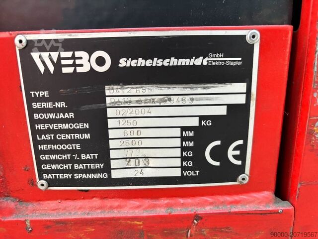 Gaffeltruck Sichelschmidt D 412 ASM 1250 kg stapelaar