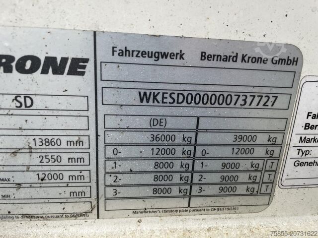 Volymtransport Krone Mega Volume / BPW Axles / Discbrakes / German T...
