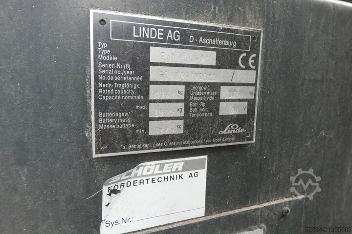 LINDE forklift depan E30/600-02 Linde E30/600