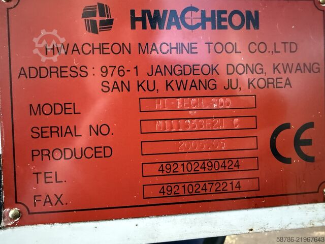 CNC treipingi Hwacheon HiTech 300