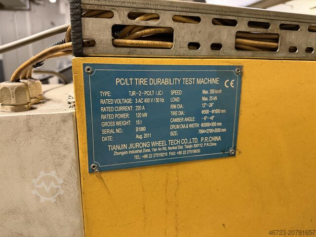 Máquina de teste de durabilidade de pneus Tianjin Jiurong Radtechnik TJR-2-PC/LT (JC)