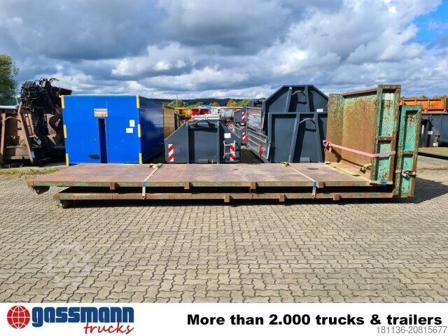 Thùng chứa roll-off Abrollplattform mit Stirnwand