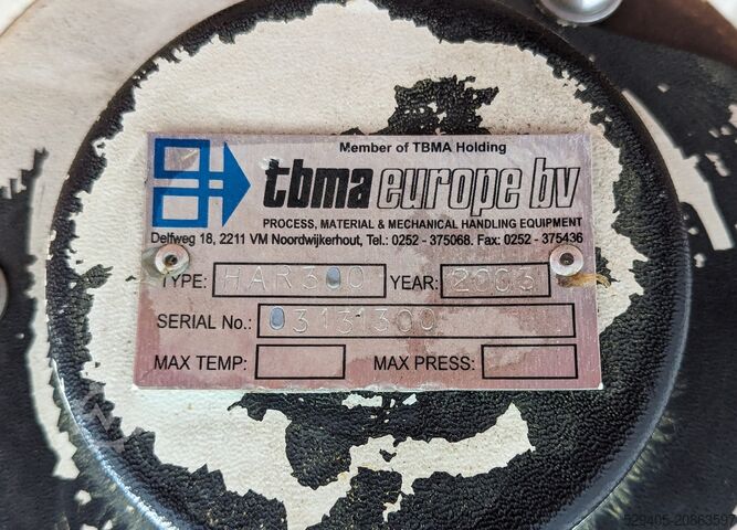 Zellenradschleuse / Drehschleuse TBMA Europe BV H-AR 300