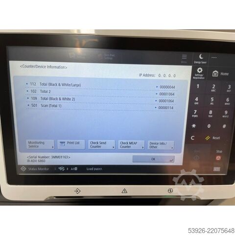 Impressora digital Canon iR Advance DX 6860i incl. Duplex ADF / R-ADF