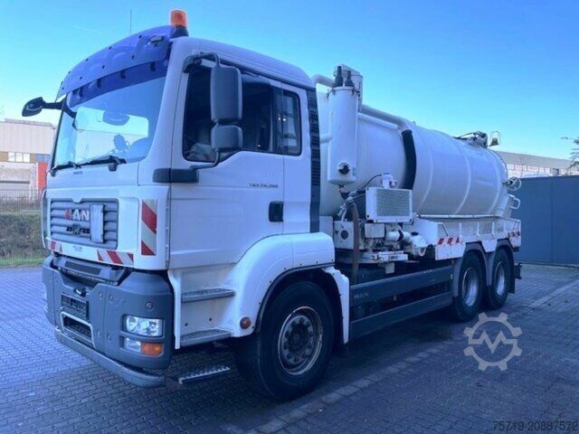 Camião-cisterna de vácuo MAN 26.360 6x4 TGA Saugwagen Kanal Müller 13cbm