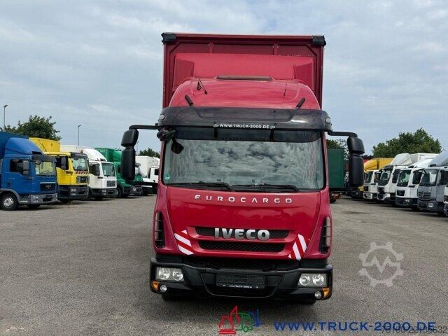 Camión plataforma con toldo Iveco 80E22 Jumbo mit Edscha + Großes Haus + AHK