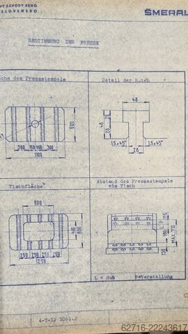 315 टन क्षमता की ट्रिमिंग प्रेस SMERAL Czech Republic LKO 315