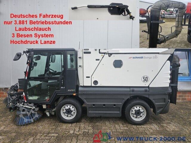 Barredora de calzadas Schmidt Swingo 200+ 3Besensystem HDReiniger Laubschlauch