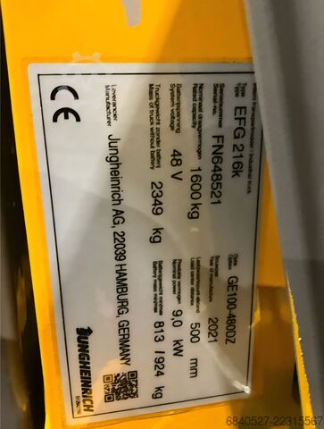 Viljuškar Jungheinrich EFG 216 K