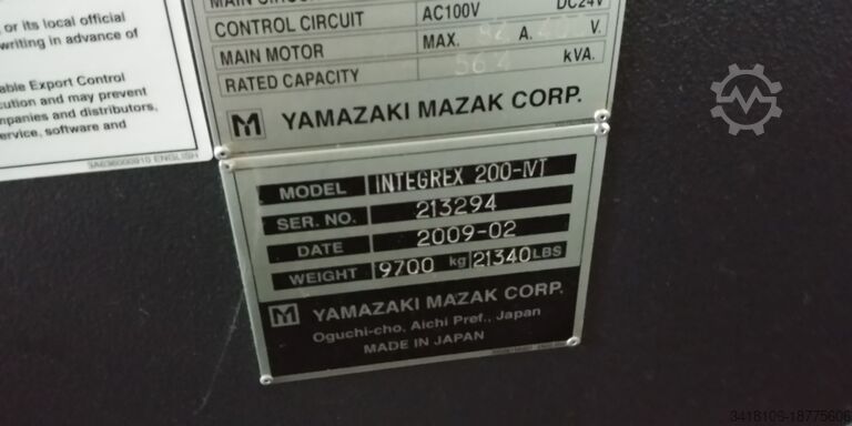 Mesin bubut penggilingan Mazak INTEGREX 200-IV T
