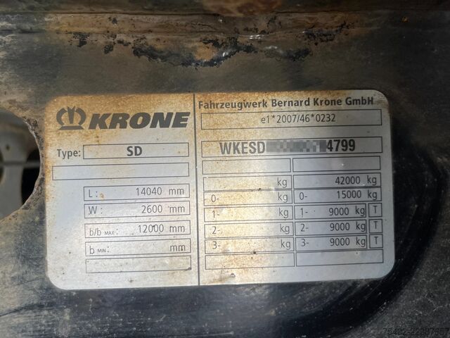 Kühl-/Tiefkühltransport Krone SD / Flower Trailer / Thermo King SLXe 300 / BP...