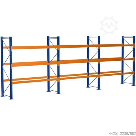 Regał paletowy 8,54 m, wysokość 4 m, 4 poziomy Schulte Lagertechnik S610-M18