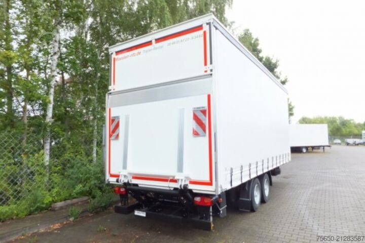 Anhänger mit Pritsche & Plane Möslein TPS 11 DL 7,30  neuer Planenanhänger, Ladebordwand + Durchladbar