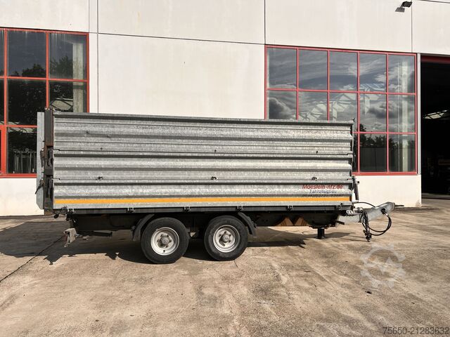 Kippanhänger Möslein TDS 13 Schwebheim  13 t Tandemkipper- Tieflader, Aufsatzbordwände