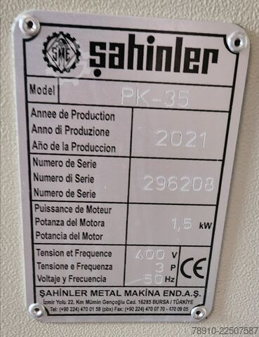 Tube bending machine Sahinler PK 35