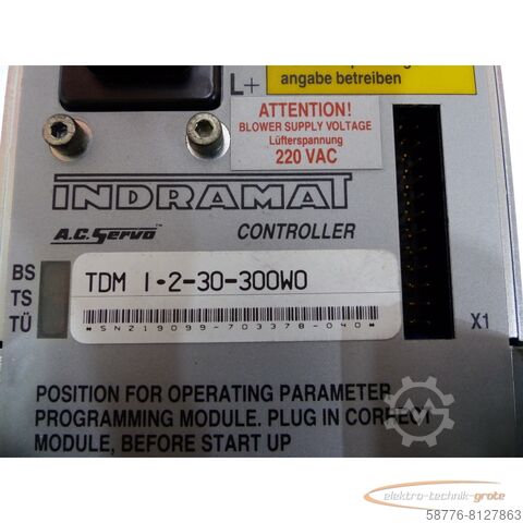 Indramat  TDM 1.2-30-300W0 SN  219099-703378-040 mit 12 Monaten Gewährleistung