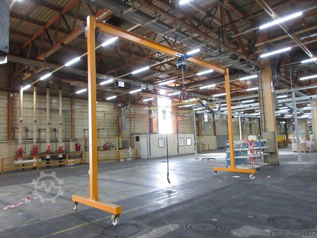 Macara cu baldachin Macara macara de interior Macara de pe pista de rulare a macaralei Abus LPK Portalkran Hallenkran Bockkran 5x7m 500Kg 0,5t Abus Kettenzug rollbar