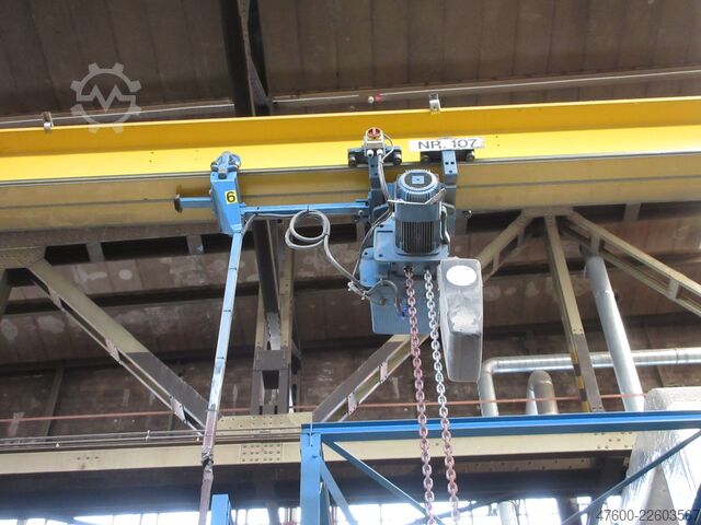 Verižna dvigalka enotirna žerjav ESB Demag DK Kettenzug 2500KG Hallenkran DKUN 20-1250 2,5t Hub 7m Kran Hubwerk