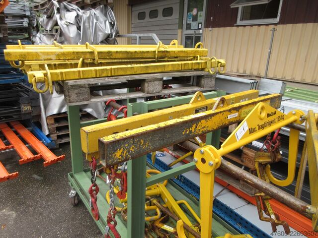 Incl. 3 rolling carts / transport trolleys for mandrels Posten Lastaufnahmemittel Traversen Greifer Fassheber Lasttraversen