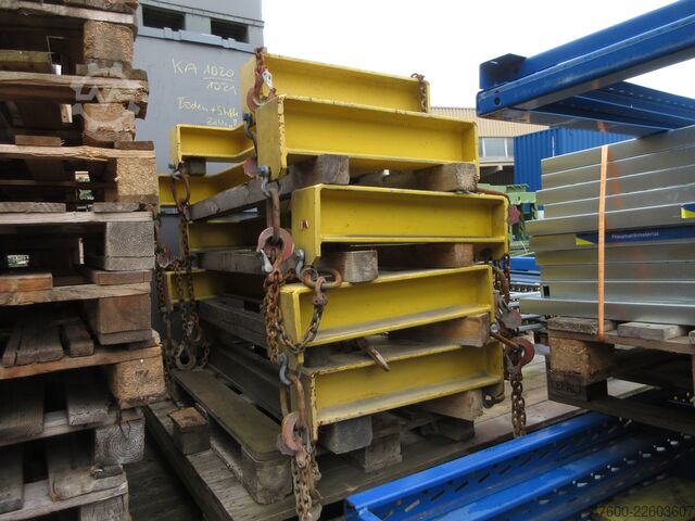 Incl. 3 rolling carts / transport trolleys for mandrels Posten Lastaufnahmemittel Traversen Greifer Fassheber Lasttraversen