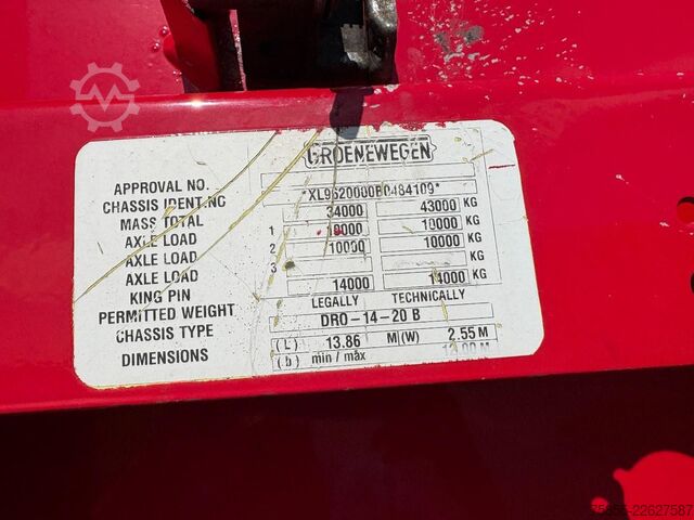 Koffer Groenewegen DRO-14-20 B 2-Axle Closed Box / BPW Axles / Ste...