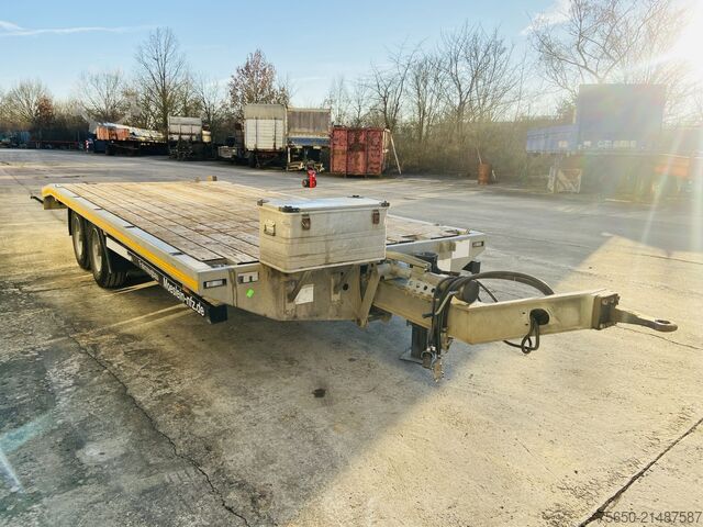Alçak şasi römork Möslein TTS 11 Schwebheim  Tandemtieflader