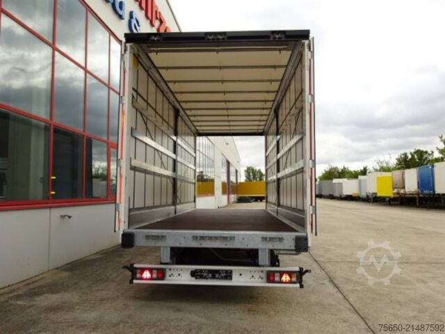 Brandalı açık römork Möslein TPW 105 D Schwebheim  Tandem- Planenanhänger Durchladen