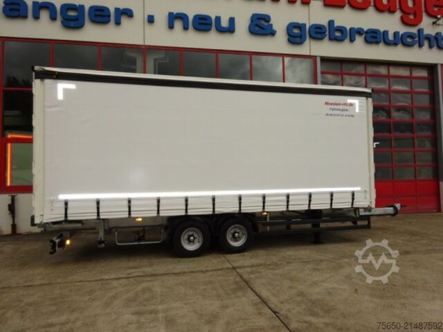 Brandalı açık römork Möslein TPW 105 D Schwebheim  Tandem- Planenanhänger Durchladen