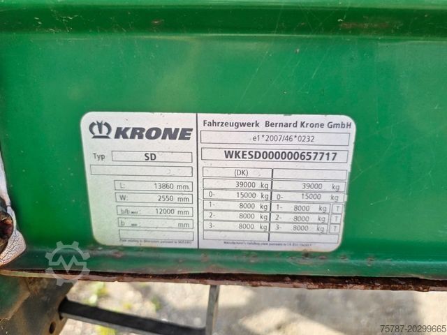 Åben sættevogn med presenning KRONE Gardine Standard, Edscha, Portaltüren