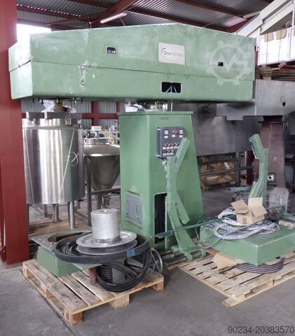 Dissolver 45 kW Drais model RN 3-45 AS VAC za rad pod vakuumom sa posudom za miješanje od 2000 L DRAIS RN 3-45 AS VAC