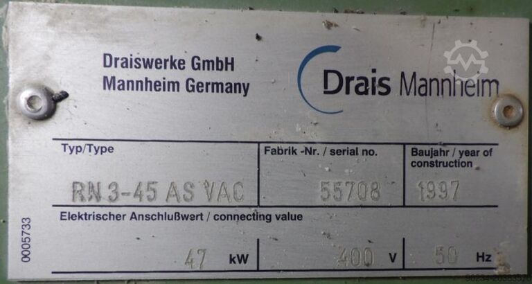 Dissolver 45 kW Drais model RN 3-45 AS VAC za rad pod vakuumom sa posudom za miješanje od 2000 L DRAIS RN 3-45 AS VAC