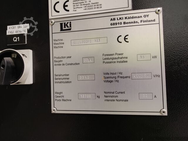 Lāzera griešanas iekārta Amada FOMII 3015 NT