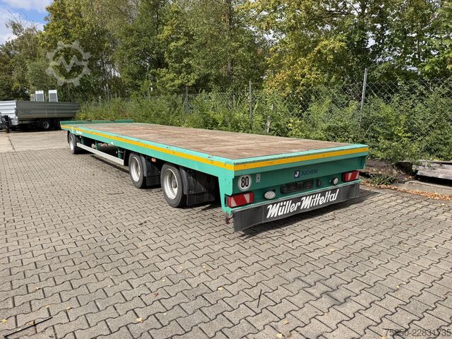 Lågbyggd trailer Müller-Mitteltal TP 24,0  3 Achs Jumbo Prischen 9,40 m, Wenig Benutzt