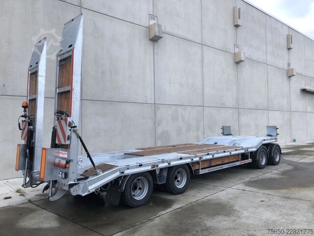 Trailer gandeng low loader Möslein T 4 VB H1 1 neuer 4 Achs Tieflader hydraulischen Rampen