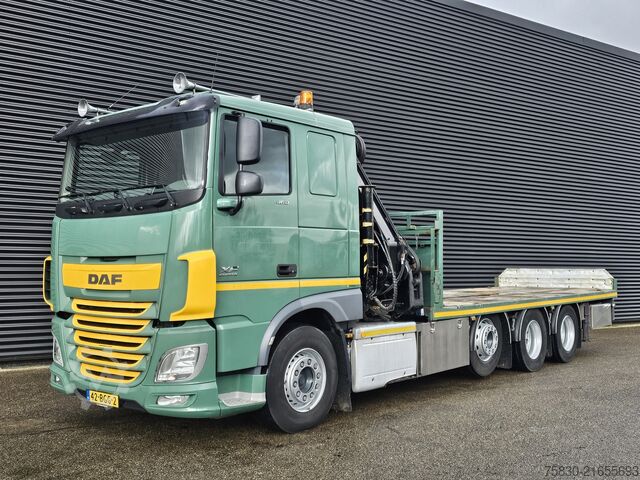 Φορτηγό γερανού DAF XF 460 8x2 / HIAB CRANE + REMOTE / KRAN / GRUA