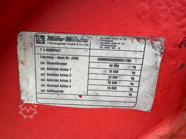 Matala lavetti perävaunu MÜLLER-MITTELTAL T4 Kompakt 40.0 Tieflader 4 Achse Hydr. Rampen