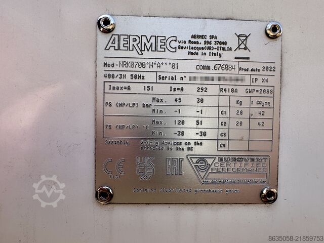 Kylaggregat Aermec NRK0750 H A 01