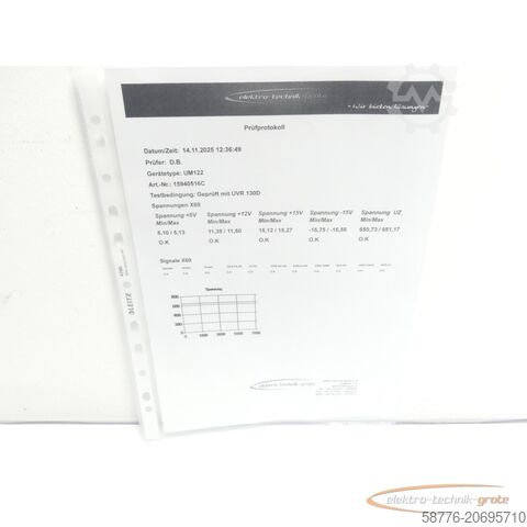 Компонент Heidenhain Heidenhain UM 122 ID 325 004-02 SN15940516C generalüberholt mit 3 Mon. Gewährl.