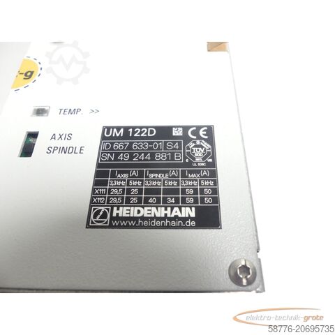 Composant Heidenhain Heidenhain UM 122D ID 667 633-01 SN49244881B im Austausch (Exchange)