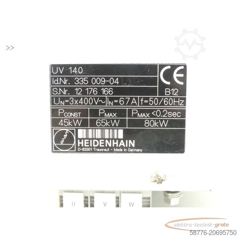 Componente Heidenhain Heidenhain UV 140 Id. 335 009-04 SN:12176166 - generalüberholt mit 3 Monaten Gewährleistung-