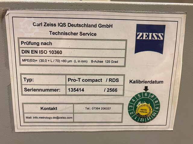 آلة قياس إحداثيات Zeiss Pro T-Compact