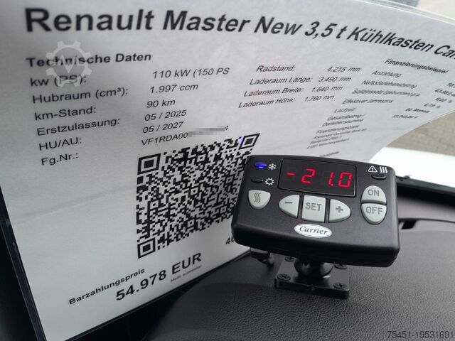 Kølevarevogn Renault Master New 35 Kühlkasten Carrier L3 KAMERA KLIMA TEMPO