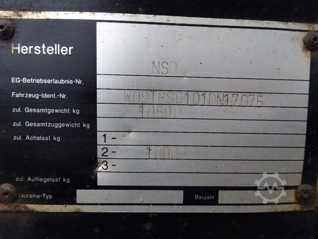 Släpvagn  NSD Tandem Anhänger  Plane + Spriegel +2 Achsen