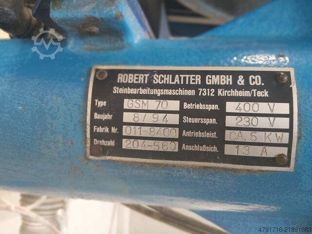 Steinbearbeitungsmaschine Schlatter GSM 70