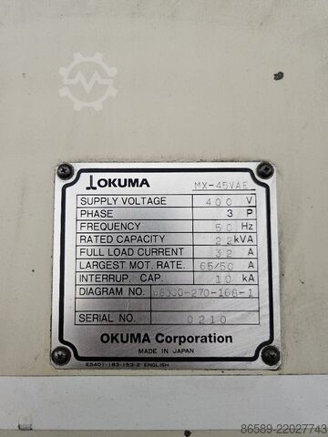 Vertikalus apdirbimo centras Okuma Mx45VAE